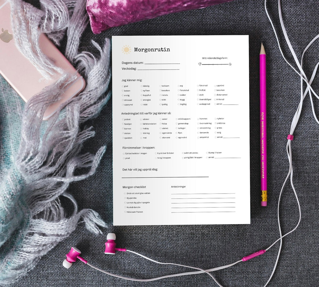 Morgon- och kvällsrutin pdf