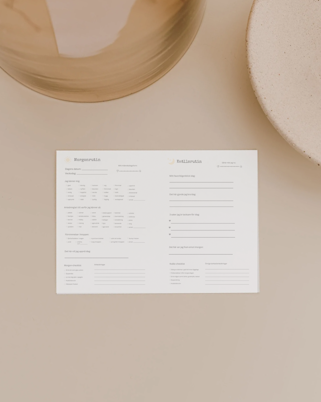 Morgon- och kvällsrutin pdf